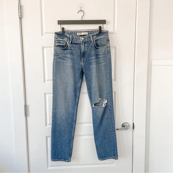 NEW GRLFRND Kate Low Rise Slim Crop Jeans Hidden Hills